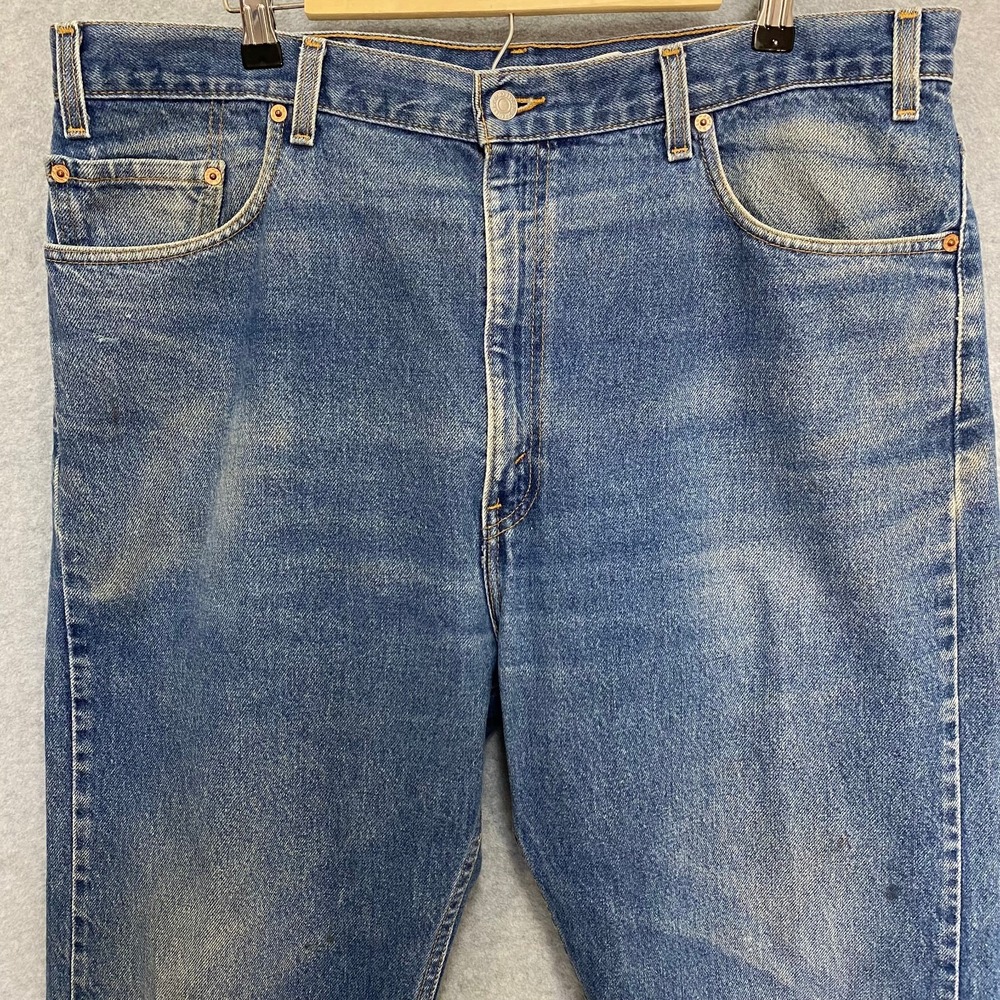 LEVIS 505 Men's 40x30 Regular Fit Straight Leg Classic Style Denim Blue Jeans - Picture 3 of 11